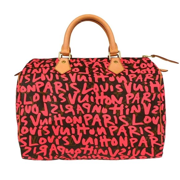 Louis Vuitton Pink Monogram Graffiti Speedy 30 Handbag - Picture 1 of 12